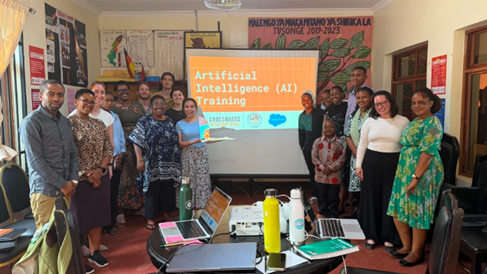 Crossroads volunteers with TUSONGE team in Moshi, Tanzania.